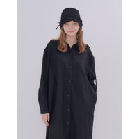 MET ribbon shirt dress black