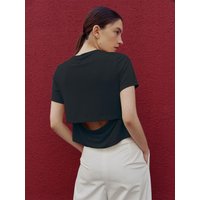 Back Cut-Out Crop Top
