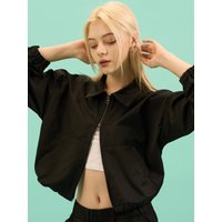 WOMEN Barrow Oversized Fit Two-Way Bomber Jacket [BLACK]
