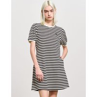 Stripe Mini Tee Dress Black