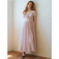 Cest_Sweet Polka Dot Puff Sleeve Dress