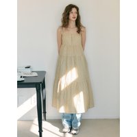 Tiered Shirring Long Dress VCOPV_color