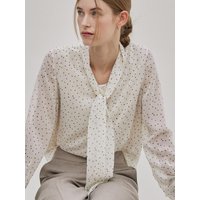 Heart Pattern Blouse _ Beige