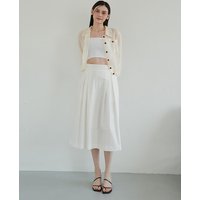 Pleated A-line Skirt