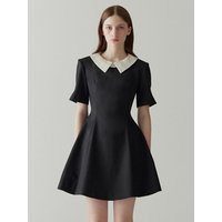 Silk Collar Dress Mini