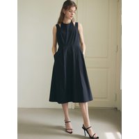 Halter-Neck Midi Dress Black