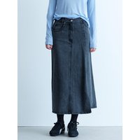 Unbalance Denim Long Skirt Ash KEM