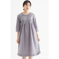 Purple Pink Capri Cotton Dress Sleepwear