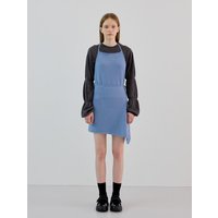 Fur-Blend Dress blue