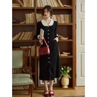 SR_Temperament velvet black dress