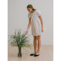 Puff Sleeve Mini Dress White