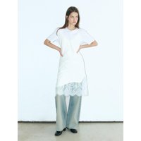Unbalanced Lace Slip Dress