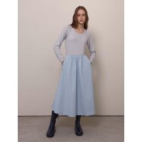 RTRC unique Uneck dress - greyish blue