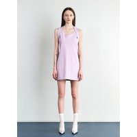 TWISTED NECK SLEEVELESS MINI DRESS PALE PURPLE