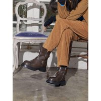 Round Toe Strap Biker Boots UA