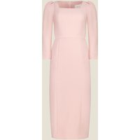 Square neck Slim Dress LL Pink color