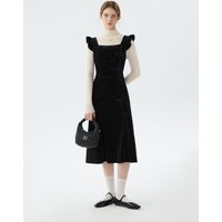 Sequin Velvet Sleeveless A-line Dress