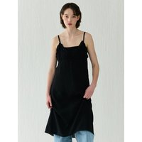 Strap Layered Bustier Dress [Black]