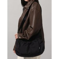 Soft Nylon Shirred One-Pocket Crossbody Bag