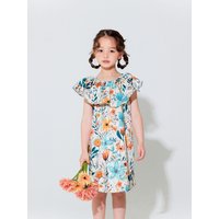 Floral Off Shoulder Cotton Dress