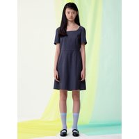 Strap Point Asymmetric Mini Dress [Grey] KEM