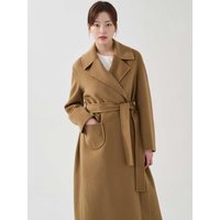 Belted Double-Faced Wool Coat [Camel]
