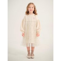 Sheer Sequin Cancan Dress [Ivory]