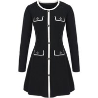 Premium Regular Fit Knit Dress [Black Beige] DKSO