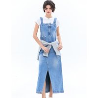 Long Structured Denim Dress
