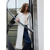 Wide Collar Single Rayon Blend Trench Coat IRSPTC