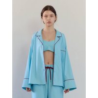 Adjustable Soft Striped Bralette [Skyblue]