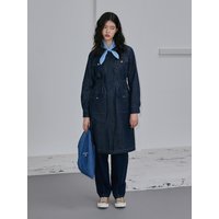 Denim Flap Check Dress [Navy]