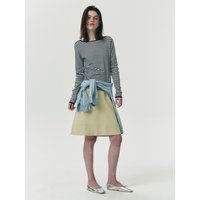 A-line Middle-waist Slim-fit Skirt [Yellow]