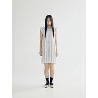 Wave Draped Metallic Midi Dress [Silver]