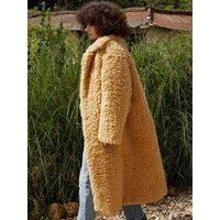 Shearling Quilted Long Coat [Beige]