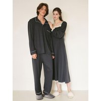 Couple Square Neck Long Sleeve Spandex Dress