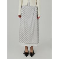 Check Layered A-line Long Skirt DDS
