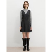 Layered Sleeveless Slim Fit Dress [Brown] AWWOPP