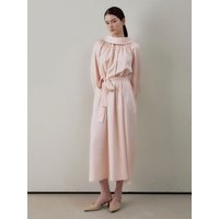 Raglan Wide Neck Adjustable Maxi Dress [PINK]