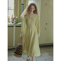 PM Embroidered V-neck Maxi Dress