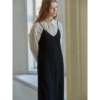Bias Check Layered Dress [Black]