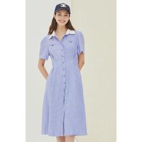 Striped Long Shirt Dress [SKY BLUE]