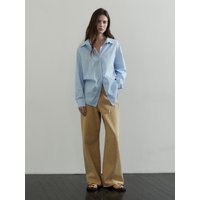 String Low Shirt Dress [BLUE]