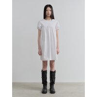 PUFF COTTON DRESS [WHITE]
