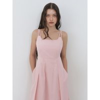 Slip Twin Strap Dress [Pink]