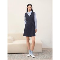 V-neck Belt Set Mini Dress VKOAC