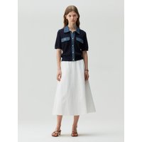 A-Line Belted Maxi Skirt MZSK