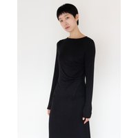Drape Jersey Dress [Black]
