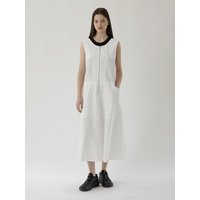 Low-rise Zipper Maxi Dress [Ivory]