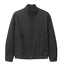 Non-fade Denim Bomber Jacket [Black]
